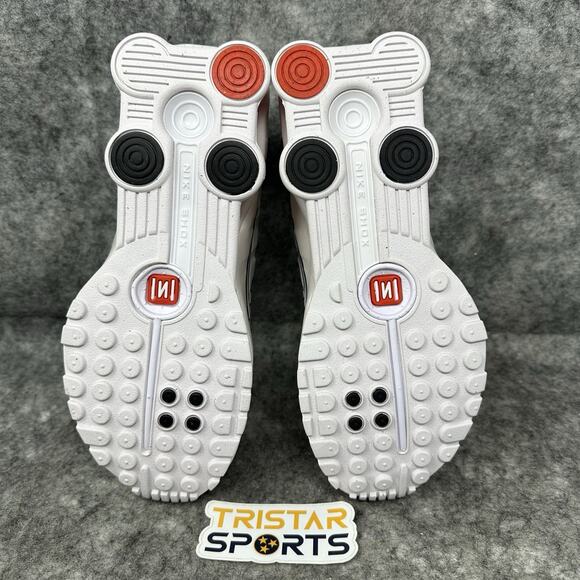 Nike Shox R4 Sneakers GS Sz 5.5Y Womens Sz 7 White Red CW2626-102 Athletic Shoes - Picture 6 of 8